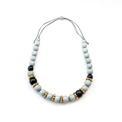Likha Handmade Grey Bead Necklace