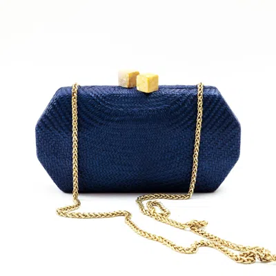 Likha Women's Sarsuela Handwoven Clutch Navy Blue
