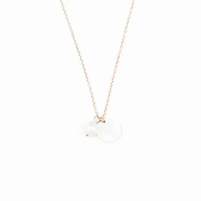 Likha Women's White Disc And Pearl Mother-of-pearl Necklace In Gold