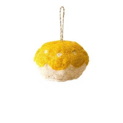 Likha Yellow / Orange Coco Coir Animal Planter - Jellyfish