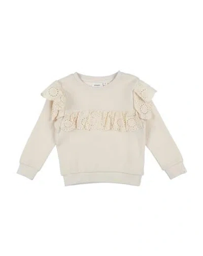 Lil' Atelier Babies'  Toddler Girl Sweatshirt Ivory Size 7 Cotton In White