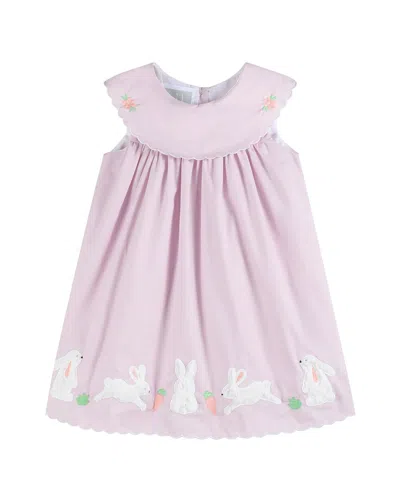 Lil Cactus Kids' Bunny & Flowers Dress In Purple