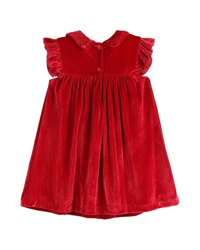 Lil Cactus Collared Ruffle Dress In Red
