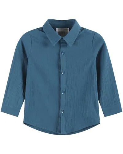 Lil Cactus Kids' Dress Shirt In Blue