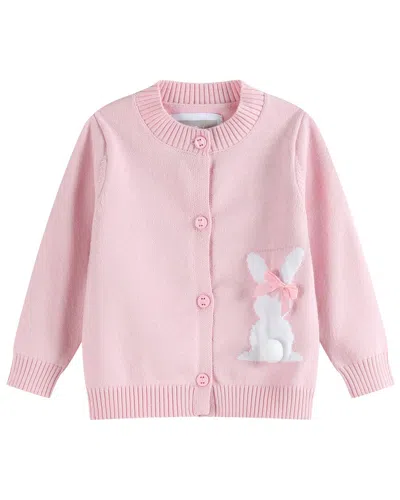 Lil Cactus Kids' Easter Bunny Cardigan In Pink