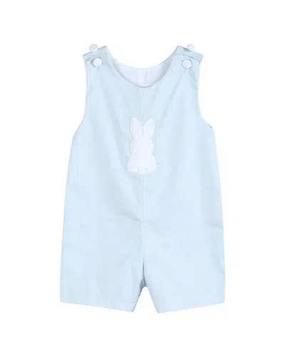 Lil Cactus Kids' Fuzzy Bunny Overalls In Blue