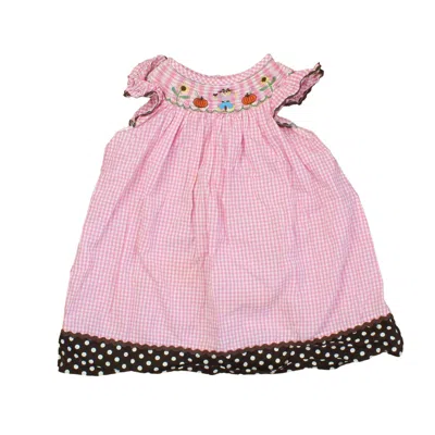 Lil Cactus Kids' Girls Pink Brown Dress In Animal Print