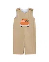 Lil Cactus Overall In Orange