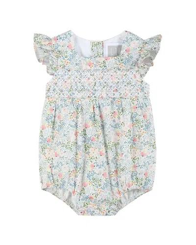 Lil Cactus Kids' Print Smocked Futter Romper In Pink