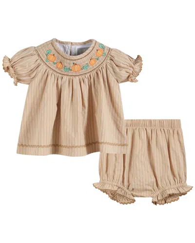 Lil Cactus Kids' Smocked Dress & Bloomer Set In Multi
