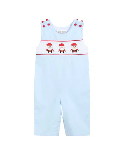 Lil Cactus Kids' Smocked Overall In Blue