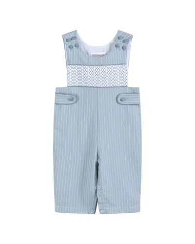 Lil Cactus Kids' Smocked Overall In Blue