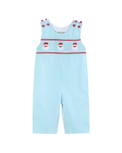 Lil Cactus Smocked Overall In Blue