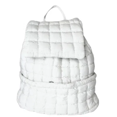 Lil Darlings Women's Puffer Backpack In White