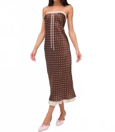 Lil Lemons By For Love And Lemons Daisy Mae Midi Dress In Brown