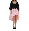 Lil Lemons By For Love And Lemons Harlow Scoop Neck Blouse In Black In Black