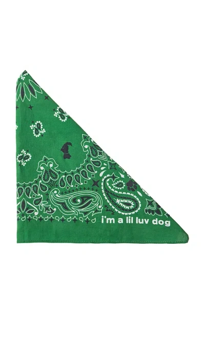 Lil Luv Dog Bandana In Green