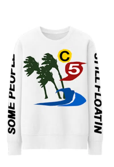 Pre-owned Lil Wayne Men's  Cactus Plant Flea Market Crewneck Sweatshirt In White