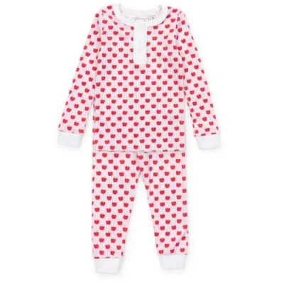 Lila And Hayes Babies'  Alden Girls' Pajama Pant Set In Red