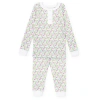 Lila And Hayes Alden Girls' Pajama Pant Set In White