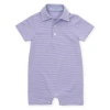 Lila And Hayes Babies'  Austin Boys' Polo Shortall By Lh Sport In Purple Stripes