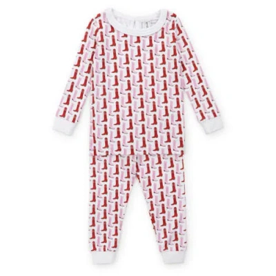 Lila And Hayes Babies'  Ava Girls' Pajama Pant Set In City Boots
