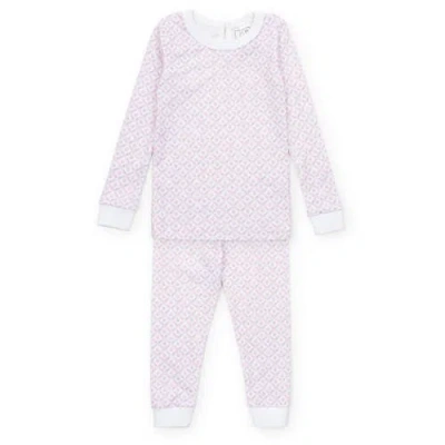 Lila And Hayes Kids'  Ava Girls' Pajama Pant Set In Purple