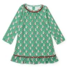Lila And Hayes Babies'  Carlin Girls' Dress In Santa's Helper