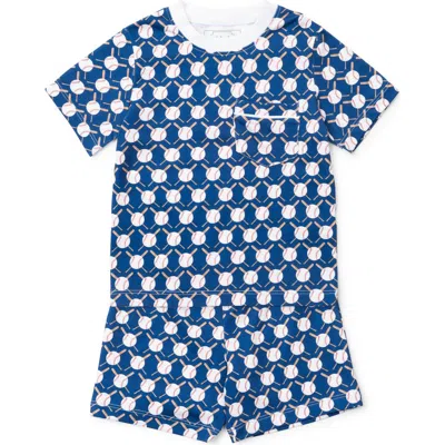Lila And Hayes Kids'  Charles Boys' Short Set In Blue