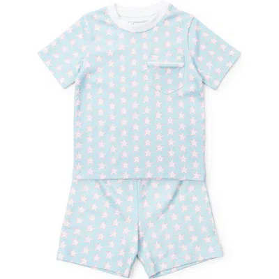 Lila And Hayes Babies'  Charles Boys' Short Set In Blue
