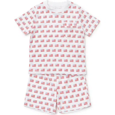 Lila And Hayes Babies'  Charles Boys' Short Set In American Flag