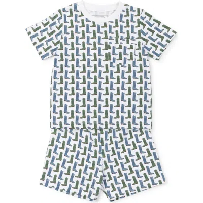 Lila And Hayes Babies'  Charles Boys' Short Set In Cowboy Boots