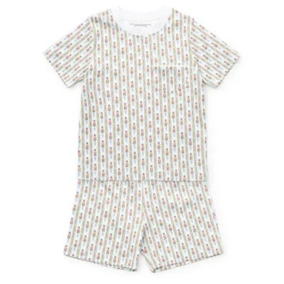 Lila And Hayes Kids'  Charles Boys' Shorts Set In White
