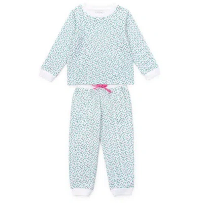 Lila And Hayes Kids'  Edie Girls' Sweatshirt Jogger Set In Blue