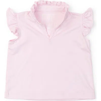 Lila And Hayes Kids'  Ellie Girls' Sleeveless Ruffled Top By Lh Sport In Cotton Candy Pink