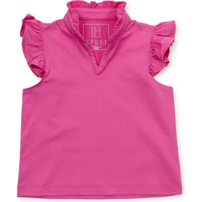 Lila And Hayes Kids'  Ellie Girls' Sleeveless Ruffled Top By Lh Sport In Hot Pink