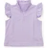 Lila And Hayes Kids'  Ellie Girls' Sleeveless Ruffled Top By Lh Sport In Lavender