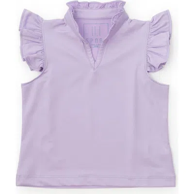 Lila And Hayes Kids'  Ellie Girls' Sleeveless Ruffled Top By Lh Sport In Lavender