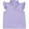 Lila And Hayes Kids'  Ellie Girls' Sleeveless Ruffled Top By Lh Sport In Purple Stripes