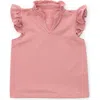 Lila And Hayes Kids'  Ellie Girls' Sleeveless Ruffled Top By Lh Sport In Red Stripes