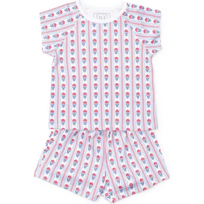 Lila And Hayes Kids'  Emery Girls' Short Set In Multi