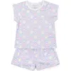 Lila And Hayes Kids'  Emery Girls' Short Set In Preppy Smiles