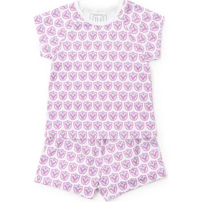 Lila And Hayes Kids'  Emery Girls' Short Set In Purple