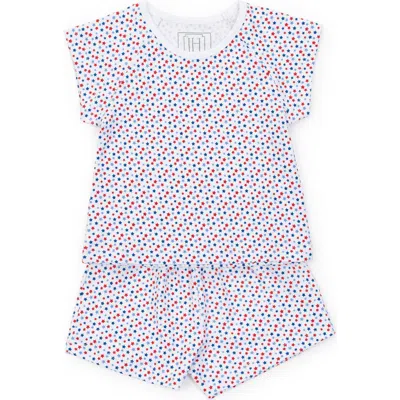 Lila And Hayes Kids'  Emery Girls' Short Set In Star Spangled