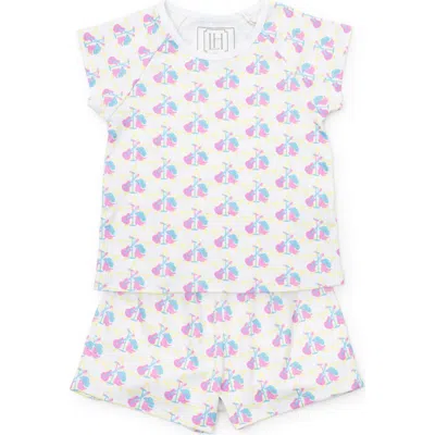 Lila And Hayes Kids'  Emery Girls' Short Set In White