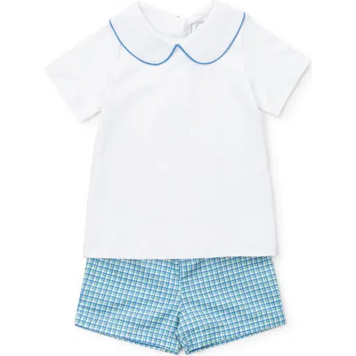 Lila And Hayes Babies'  Field Boys' Woven Short Set In Hampton Plaid