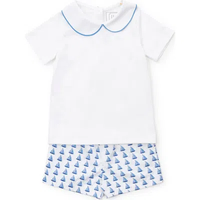 Lila And Hayes Babies'  Field Boys' Woven Short Set In Sailing Away