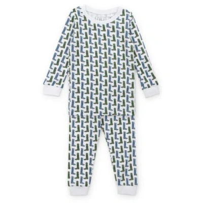 Lila And Hayes Babies'  Grayson Boys' Pajama Pant Set In Cowboy Boots