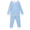Lila And Hayes Babies'  Grayson Boys' Pajama Pant Set In Easter Time Blue