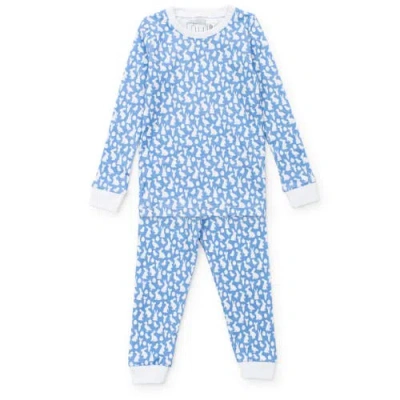 Lila And Hayes Babies'  Grayson Boys' Pajama Pant Set In Easter Time Blue